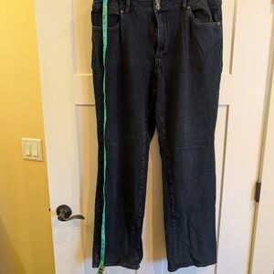 Coldwater Creek Stretch Denim Dark Wash Straight Leg Jeans 18 Tall/Long